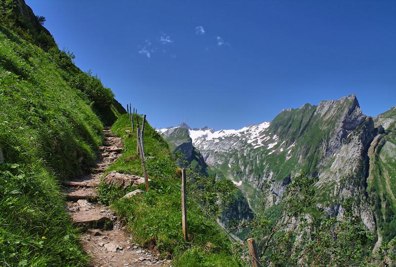 Von Wasserauen zur Meglisalp: Aussicht geniessen und stetig an Höhe gewinnen